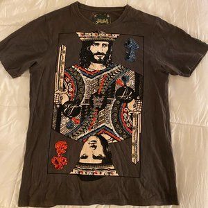 ELVIS JESUS T-Shirt Vintage - Crazy! Unique! Sequins. A ROSARY??? Gems! Wow.